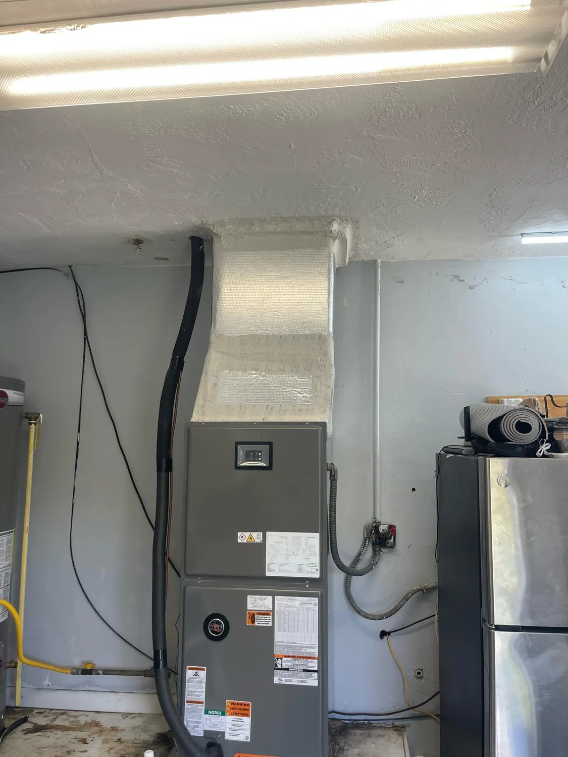 New insulated ductwork and air handler installation